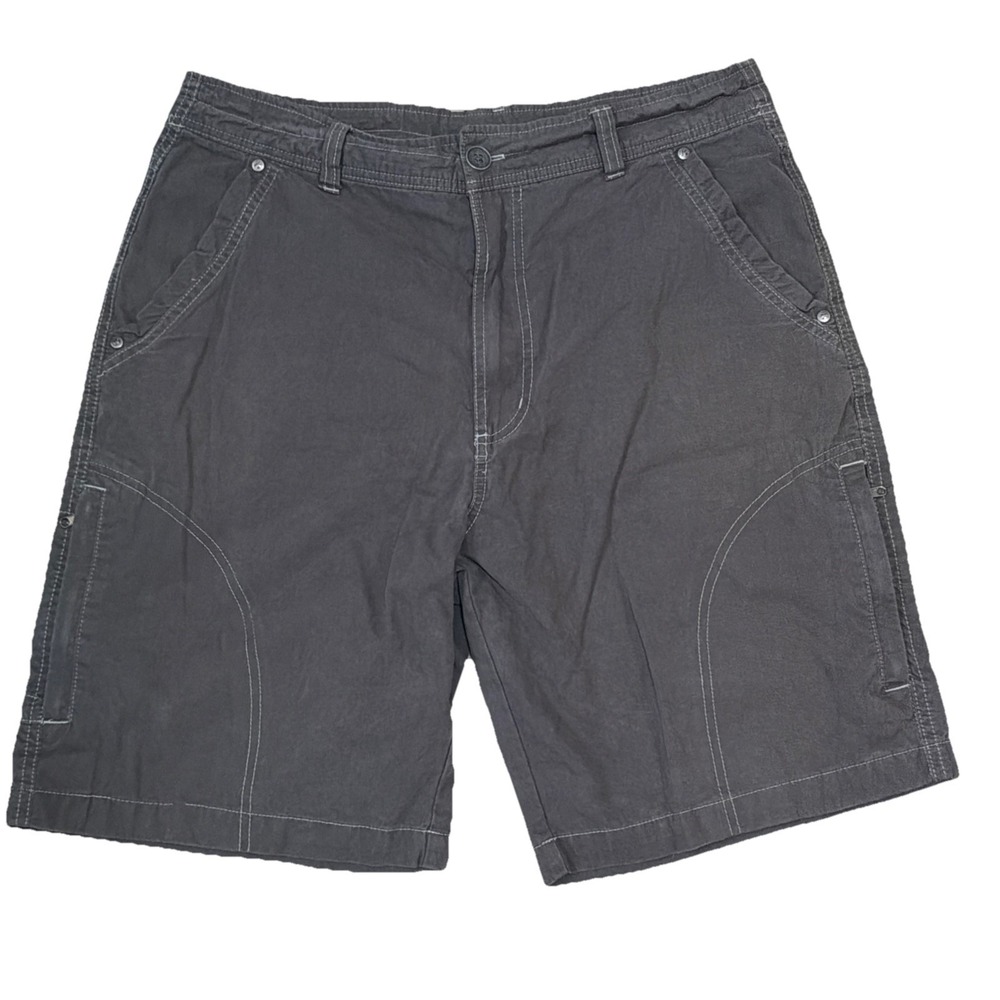 Killik Men's Gray‎ 6 Pocket Outdoor Hiking Cargo Shorts 34x9